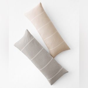 Eileen Fisher Home by Garnet Hill Organic-Cotton Gauzy Stripe Pillow Cover